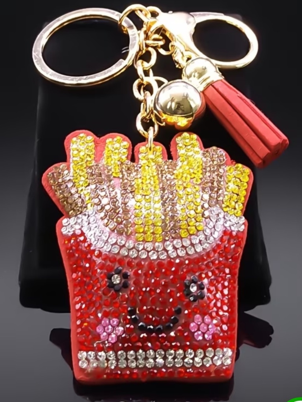 Cute Fries rhinestone keychain/purse charm